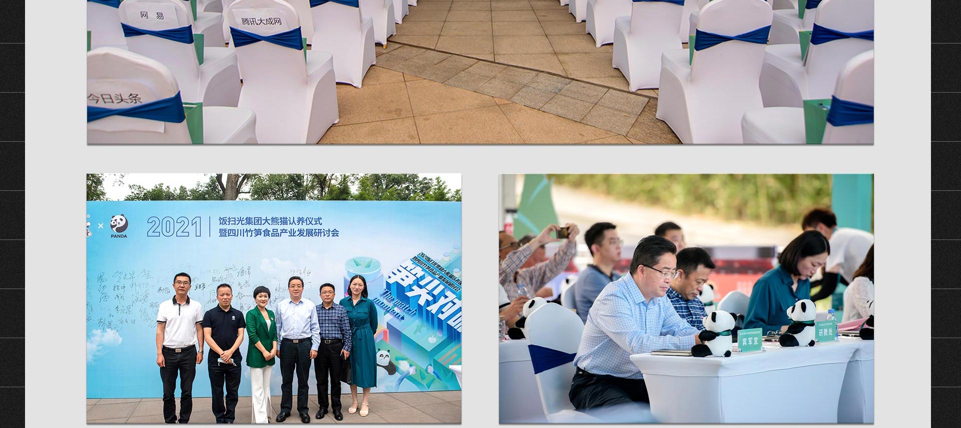 饭扫光集团大熊猫认养仪式