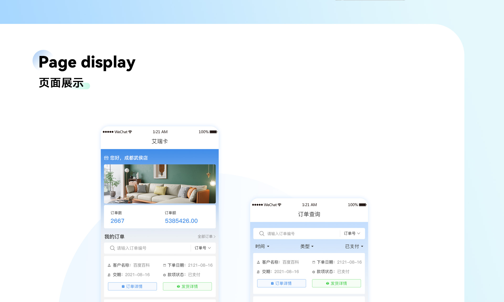 艾瑞卡-ERP订单查询系统