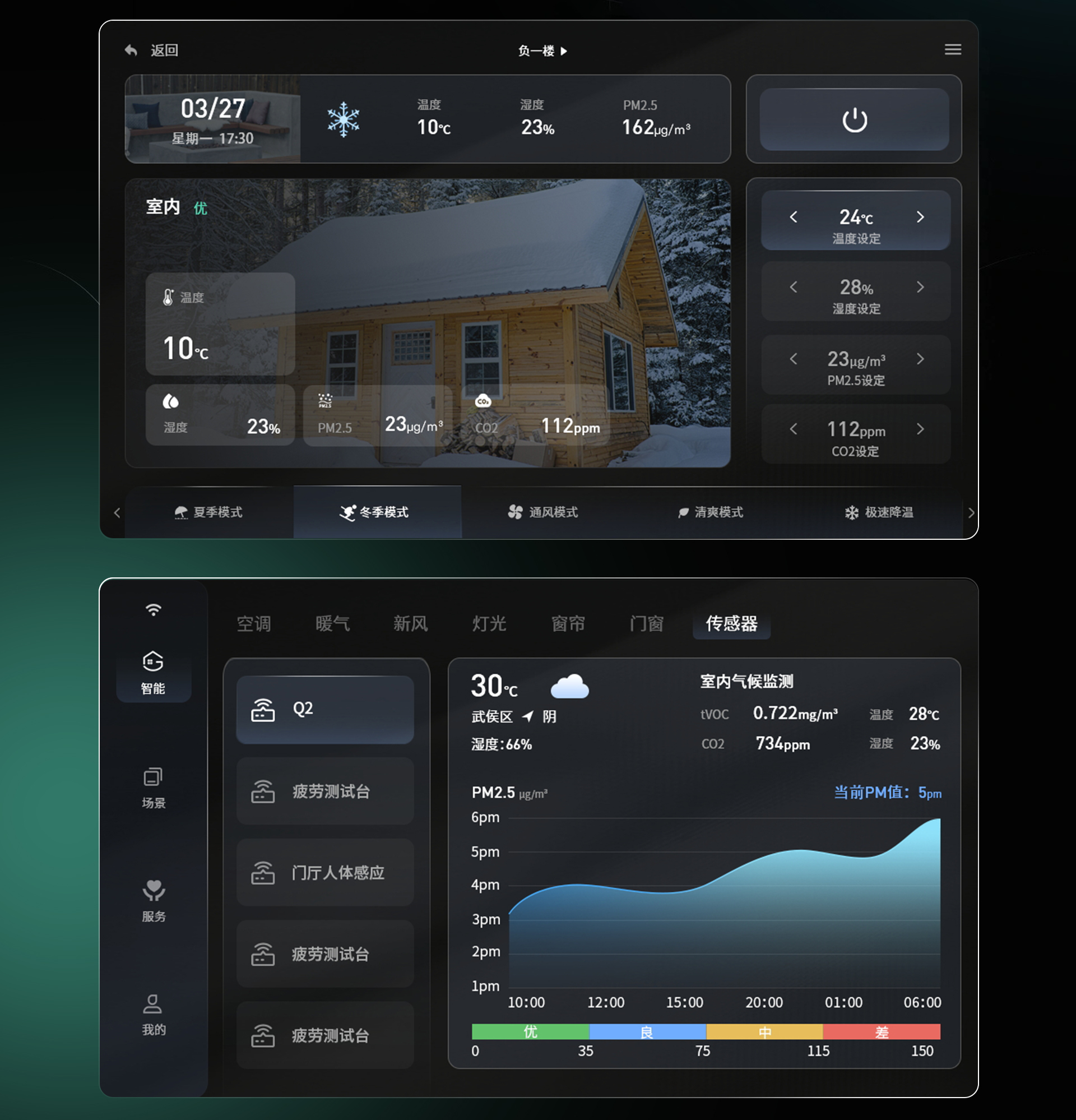 美景智能控制面板2.0 UI设计